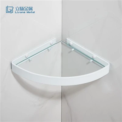 Vit duschhylla hörn